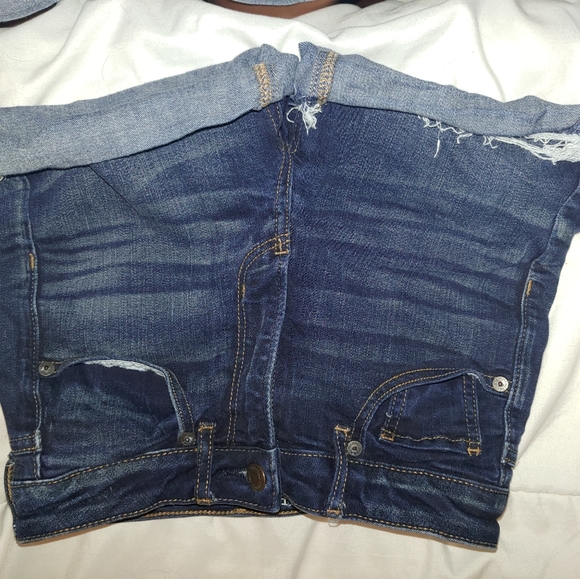 High waisted short denim shorts super stretch - Picture 2 of 3